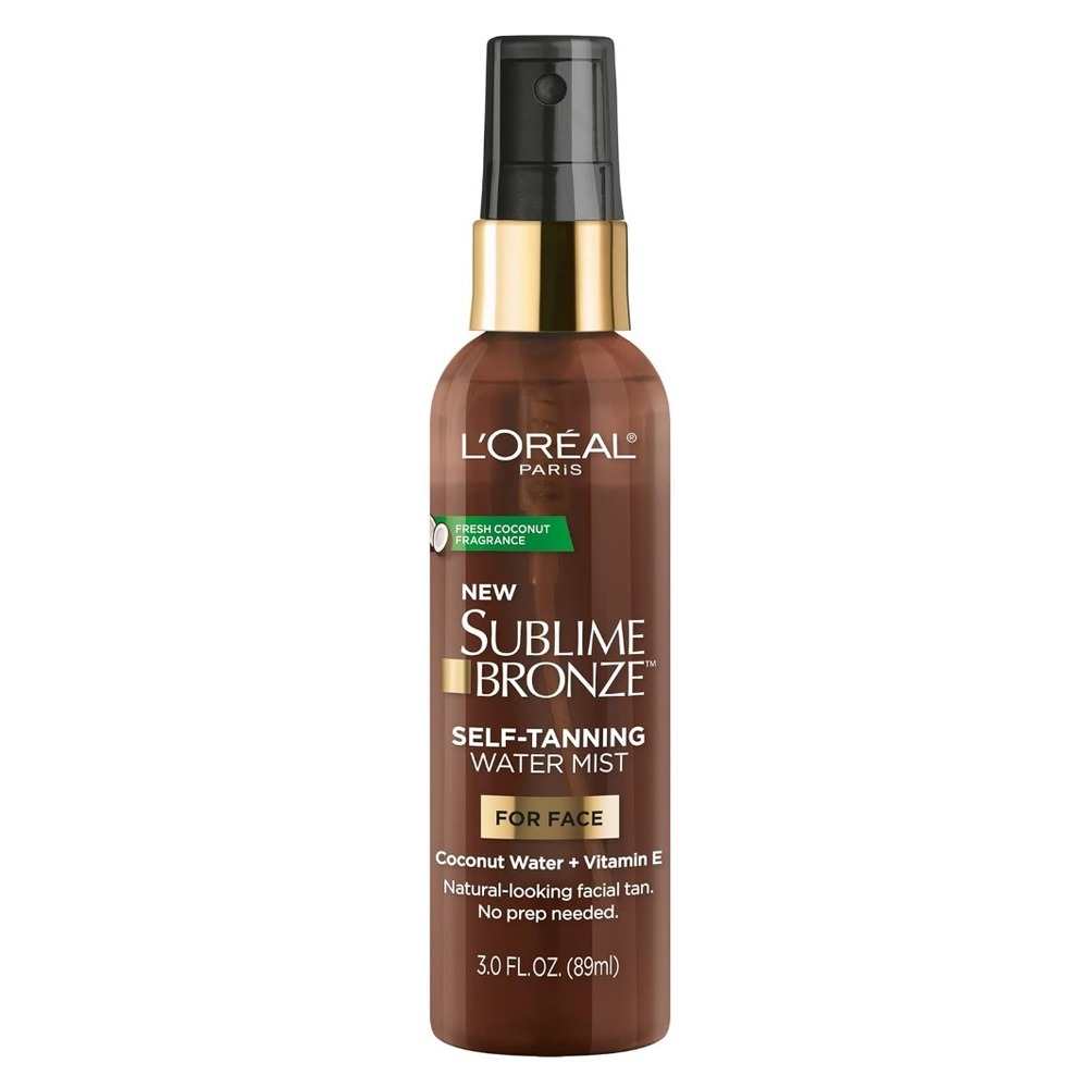 L'Oreal Paris Sublime Bronze Self Tanning Facial Water Mist Coconut‎ 3.0 oz